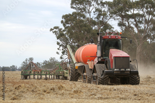 Dry sowing a paddock photo