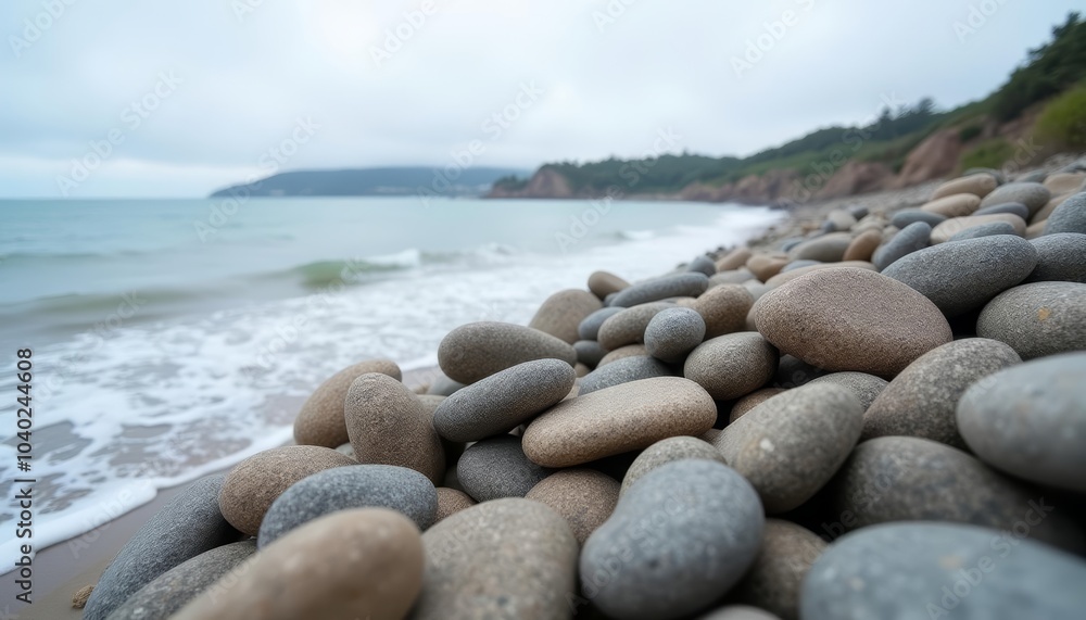 Natural beauty A rocky shores tranquility Natural beauty A rocky shores tranquility