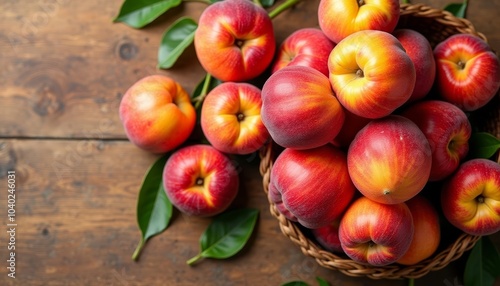  Freshly picked peaches ready to be enjoyed