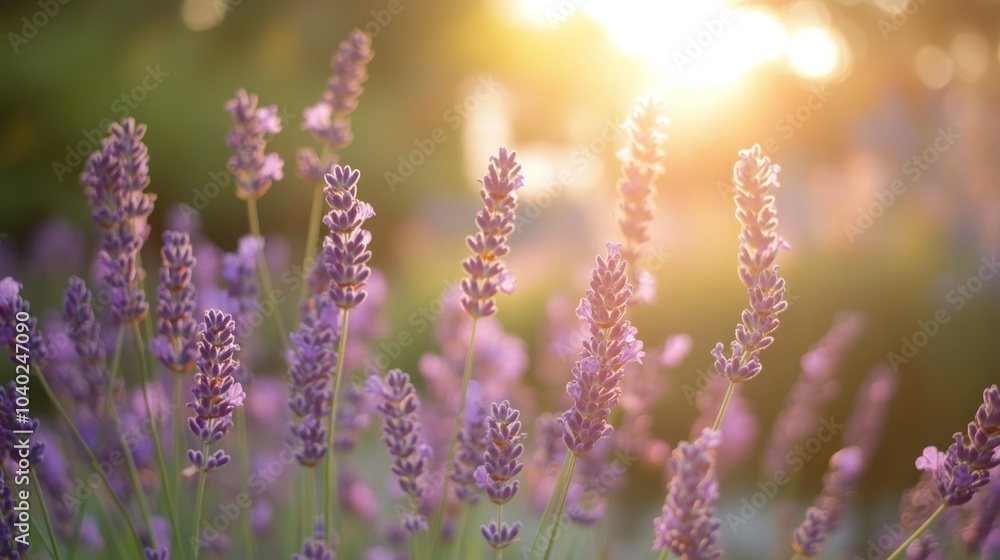 Fototapeta premium Lavender Field at Sunset