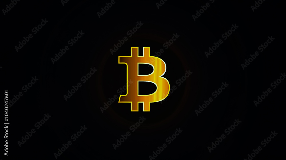 Bitcoin logo in the center, minimalist design. Bitcoin logo in the center, minimalist design.
