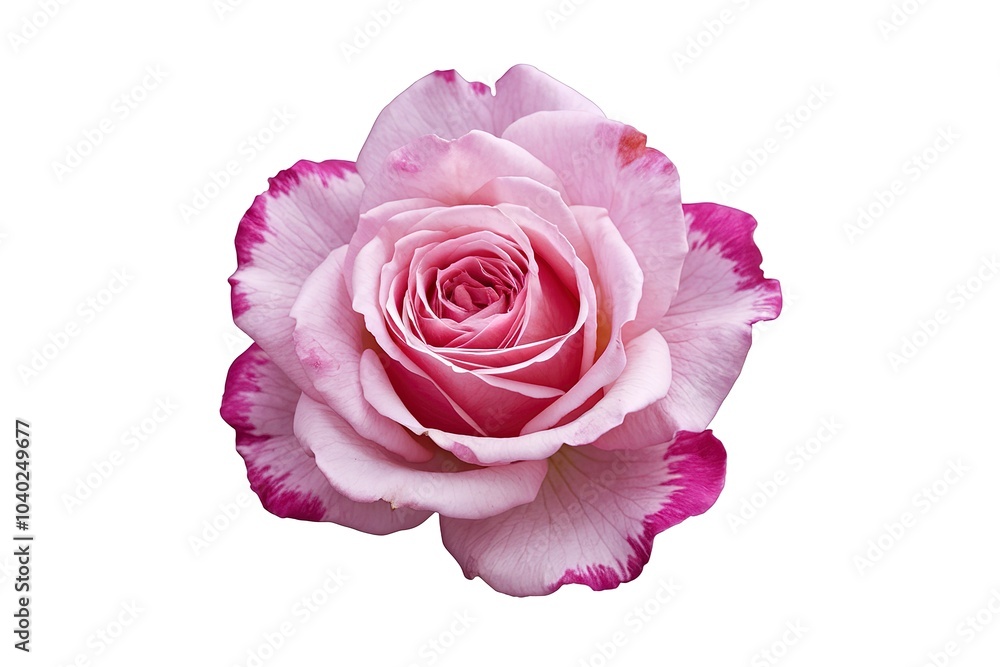 Pink rose flower isolated on a white background Pink rose flower isolated on a white background
