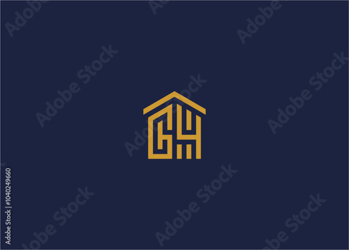 letter g4 with house logo icon design vector design template inspiration
