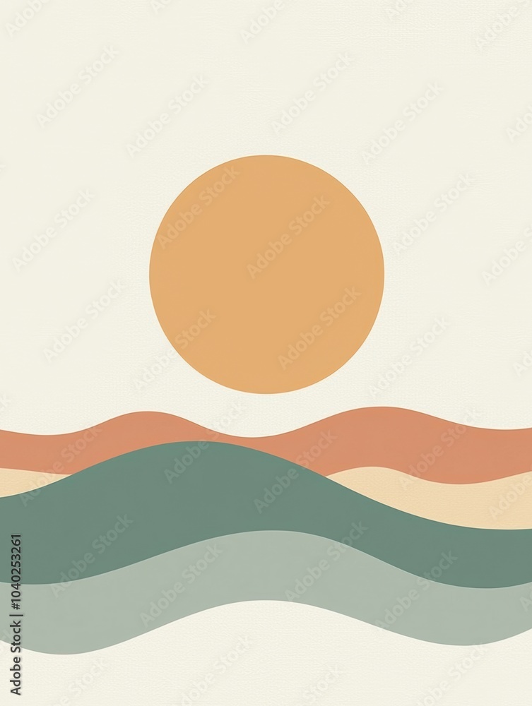 A peaceful sunrise emerges over smooth waves, creating a vibrant atmosphere ideal for beach lovers seeking relaxation and tranquility. Generative AI A peaceful sunrise emerges over smooth waves, creating a vibrant atmosphere ideal for beach lovers seeking relaxation and tranquility. Generative AI