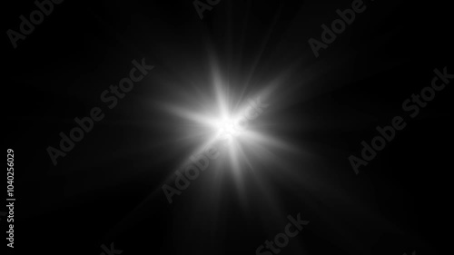 White Radio Wave Light Rays radial light 1, 5 and 10 second animation in out