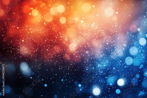 Abstract background with glowing bokeh lights and soft focus.