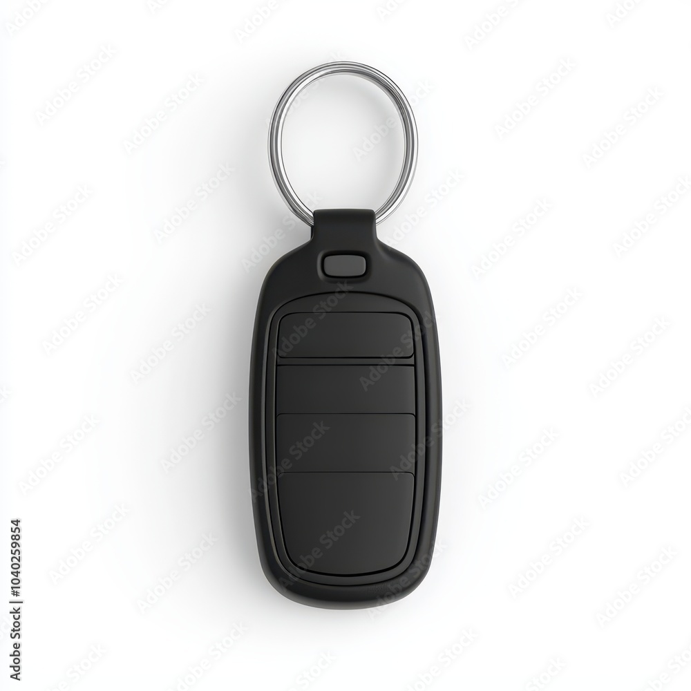 Car key fob, black color, isolated on white background Car key fob, black color, isolated on white background