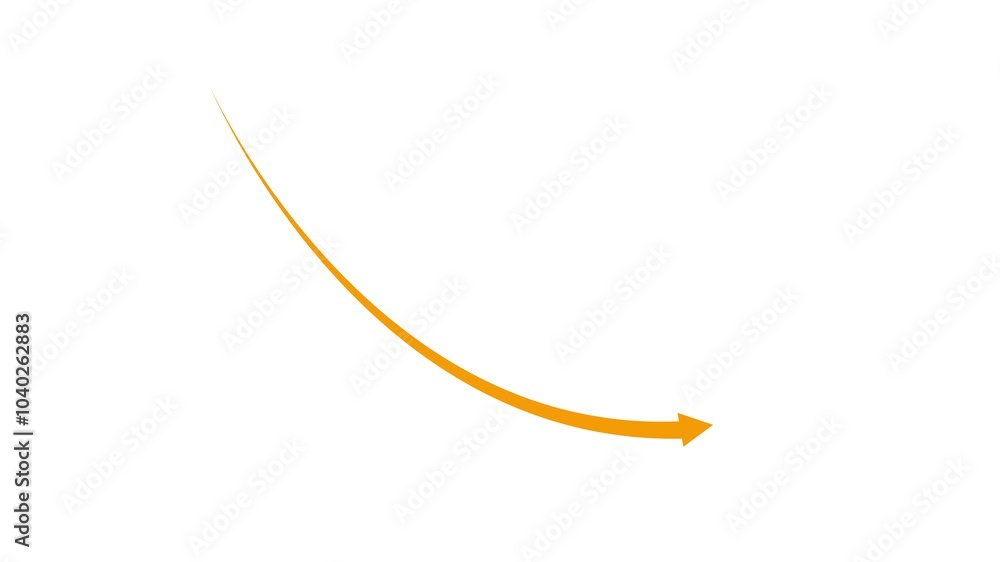 Abstract decreasing business graph chart animation. Abstract decreasing business graph chart animation.