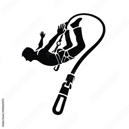 Bungee Jumper Silhouette