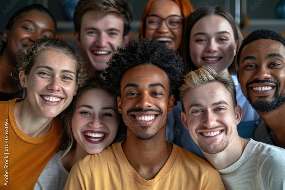 A group of people posing for a photo together A group of people posing for a photo together