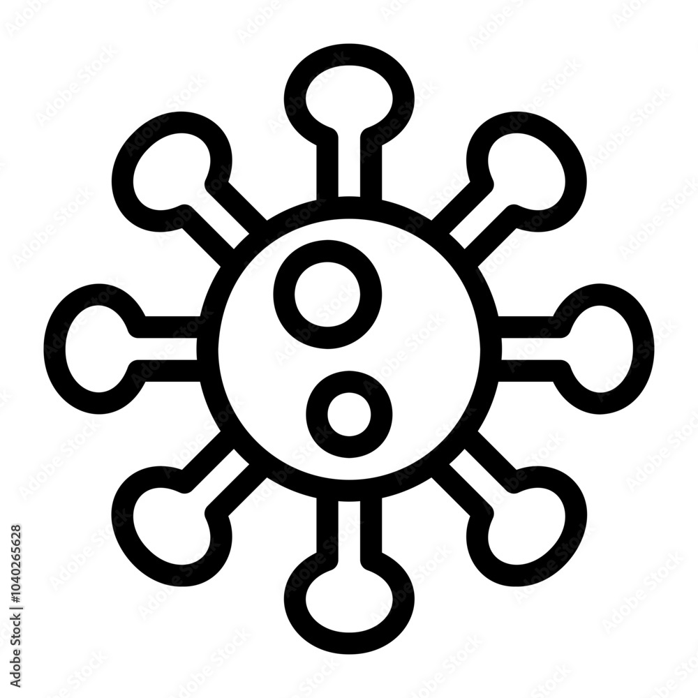 Obraz premium virus line icon