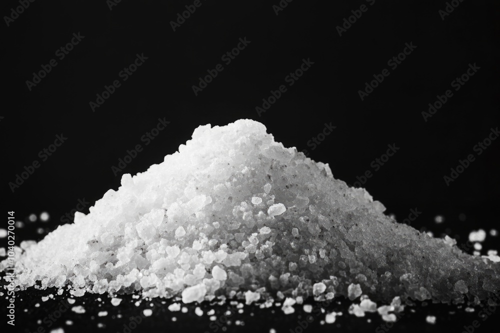 A pile of salt sitting on a table A pile of salt sitting on a table