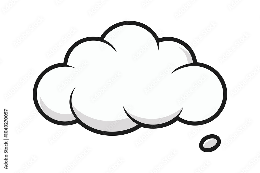 Line art thought bubble thinking cloud vector Line art thought bubble thinking cloud vector