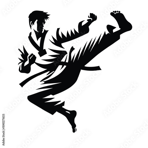 Taekwondo Kick Silhouette