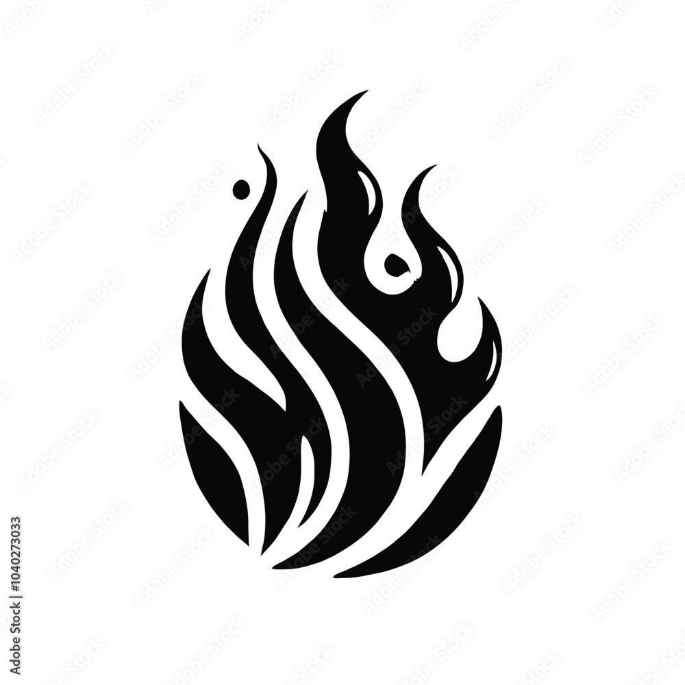 Abstract Flame Silhouette Abstract Flame Silhouette