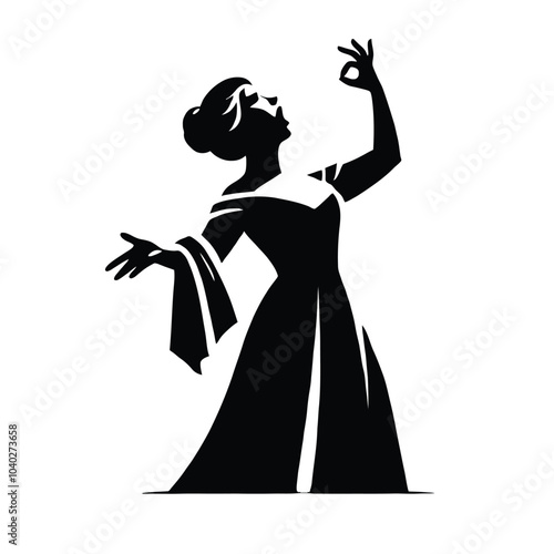 Opera Singer Silhouette