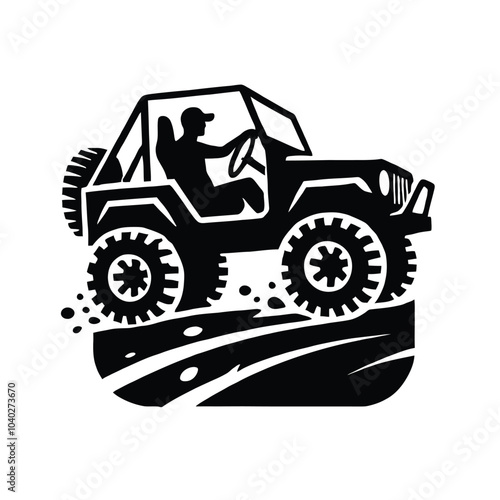 Off-Road Driver Silhouette