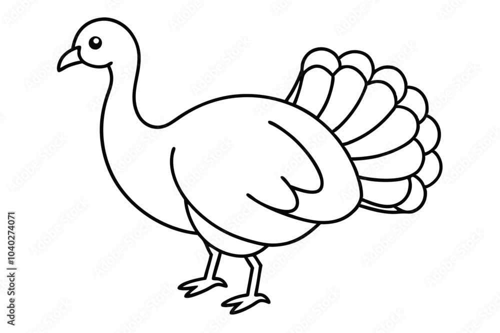 Peacock line art vector illustration Peacock line art vector illustration