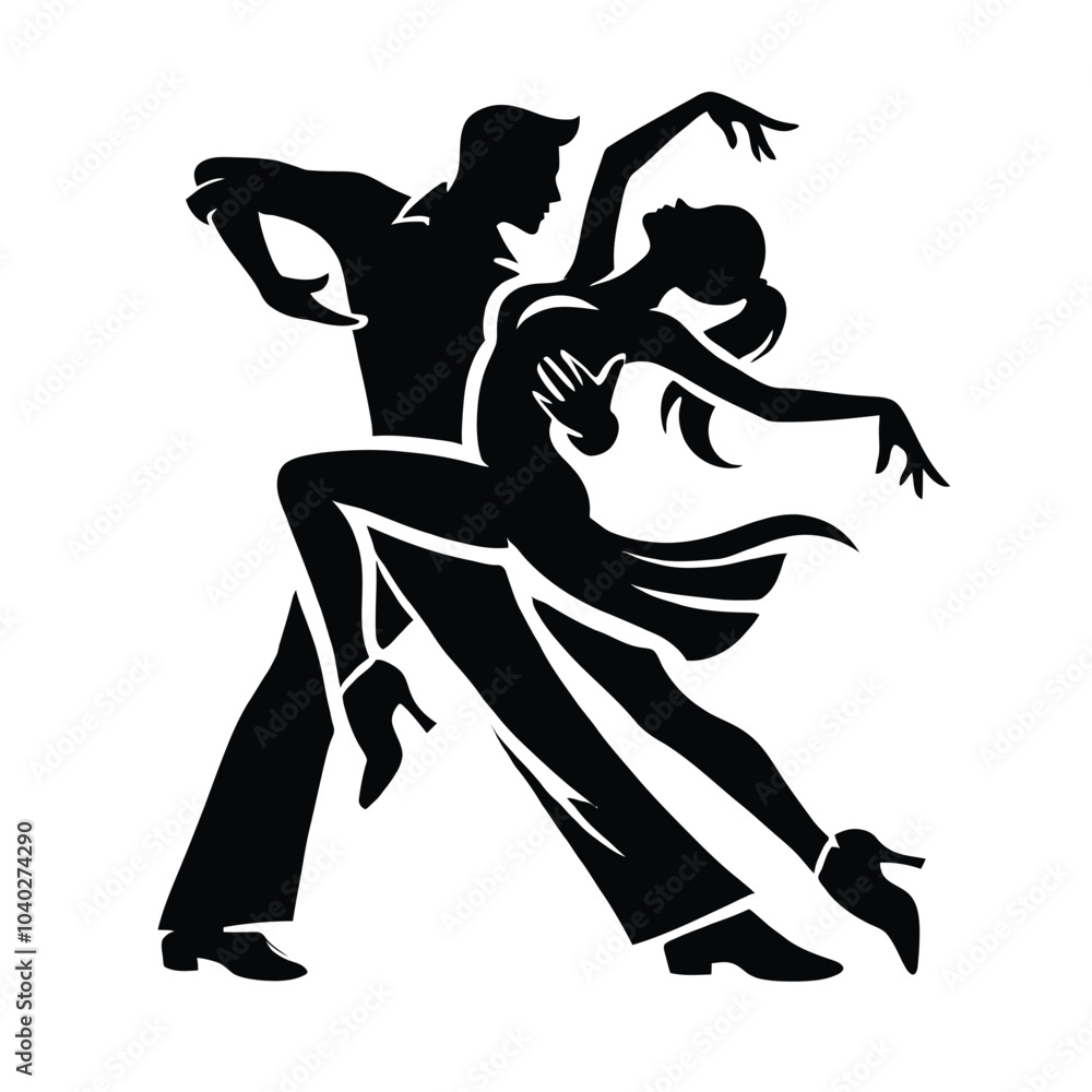 Salsa Dancers Silhouette Salsa Dancers Silhouette