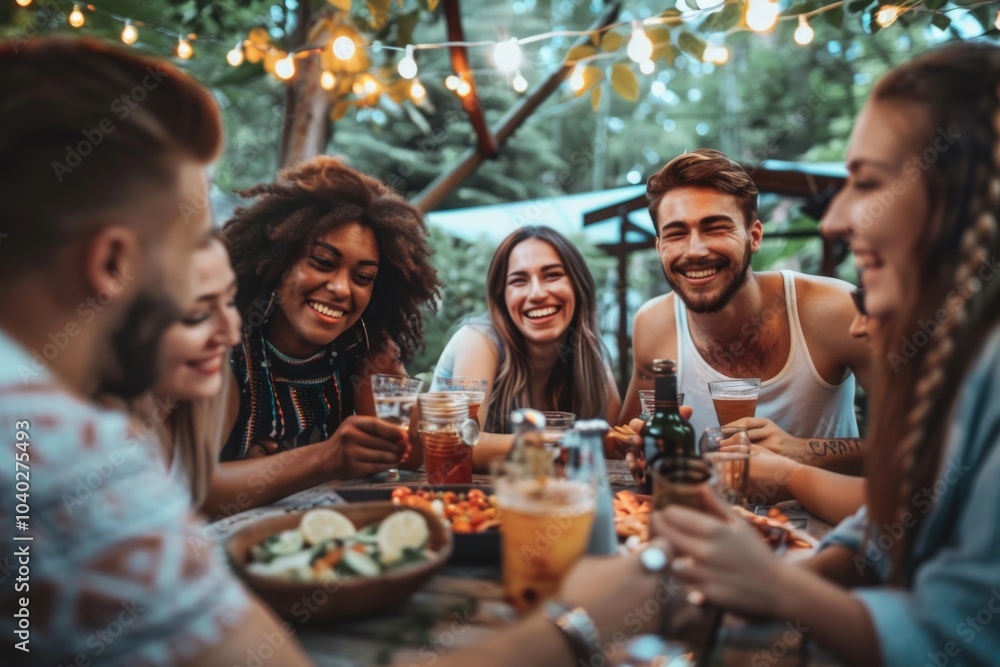 Group gathering for social occasion or celebration, featuring individuals sipping from glasses and enjoying each other's company Group gathering for social occasion or celebration, featuring individuals sipping from glasses and enjoying each other's company