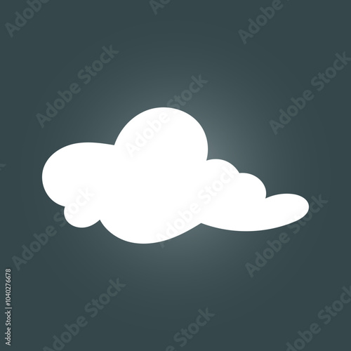 Cloud trendy icon magnificent abstract vector illustration colorful artwork beautiful design