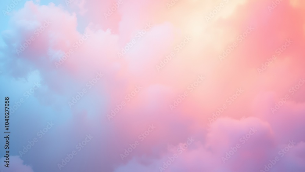 Foggy Clouds with Soft Pastel Colors Foggy Clouds with Soft Pastel Colors