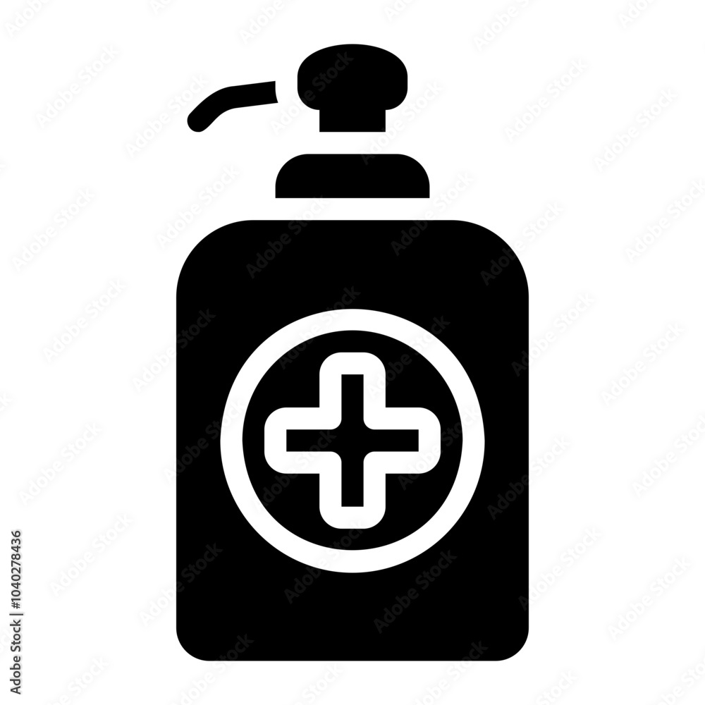 Obraz premium alcohol gel glyph icon