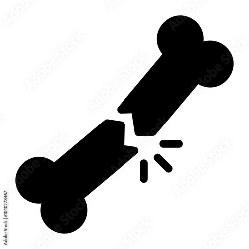 broken bone glyph icon