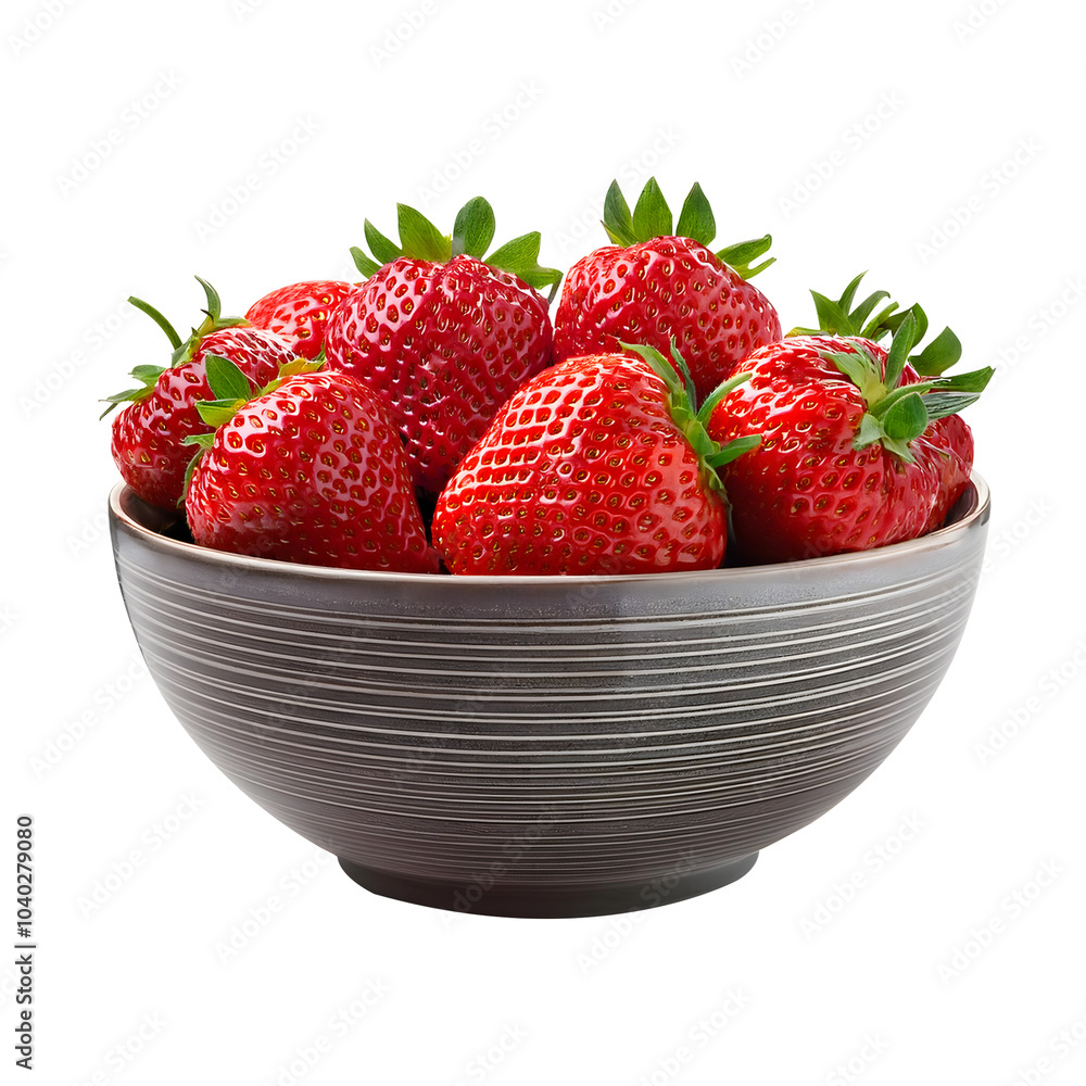 bowl of strawberries isolated on white background bowl of strawberries isolated on white background