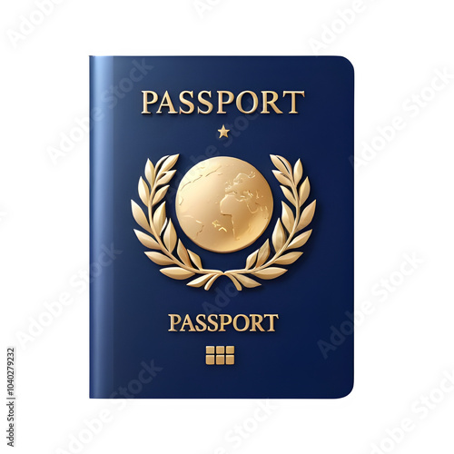 green and blue passport, modern passport design, international green passport with monogram