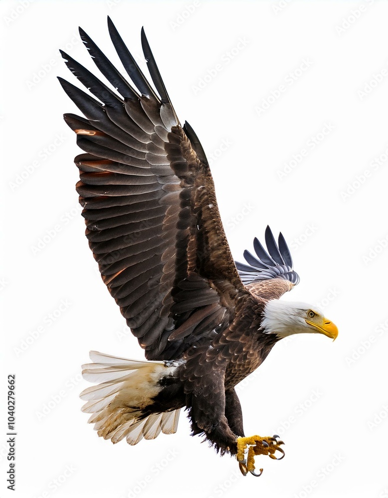 Obraz premium ハクトウワシ(bald eagle on white background)