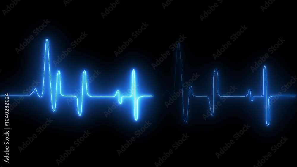 Heart beat icon animation on background. Heart beat icon animation on background.