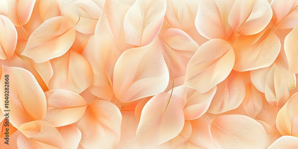 A soft, abstract background featuring layers of peach-colored leaves. A soft, abstract background featuring layers of peach-colored leaves.