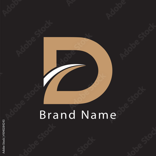 D Logo. CMYK color mode for print. Editable color. Vector EPS file. Free font used.