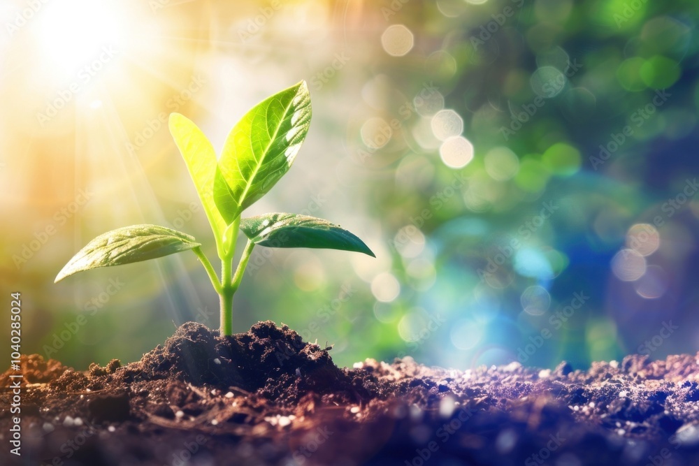 Plant growing soil outdoors nature. Plant growing soil outdoors nature.