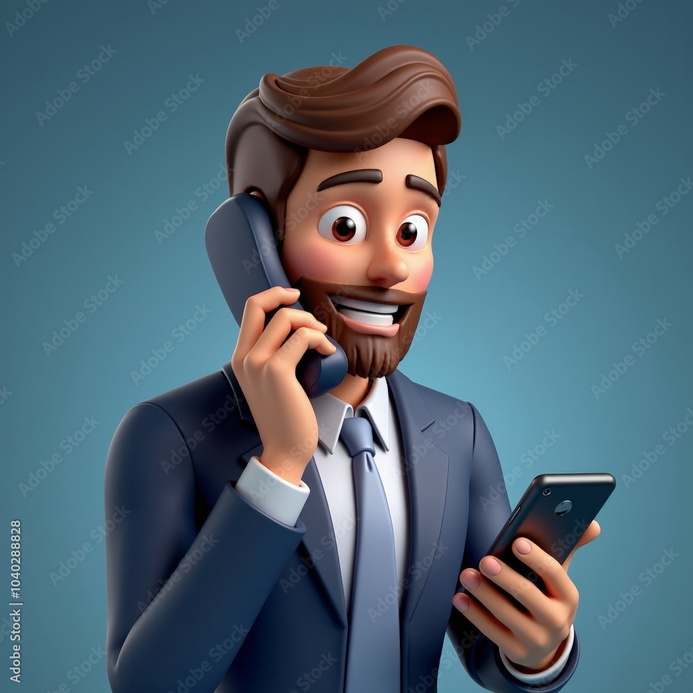 Businessman multitasking on a phone call and checking a smartphone. Represents communication, business, and professional multitasking in a modern setting.
Businessman multitasking on a phone call and checking a smartphone. Represents communication, business, and professional multitasking in a modern setting.