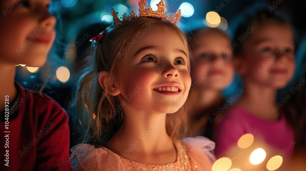 Joyful Christmas Party Celebration with Children Joyful Christmas Party Celebration with Children