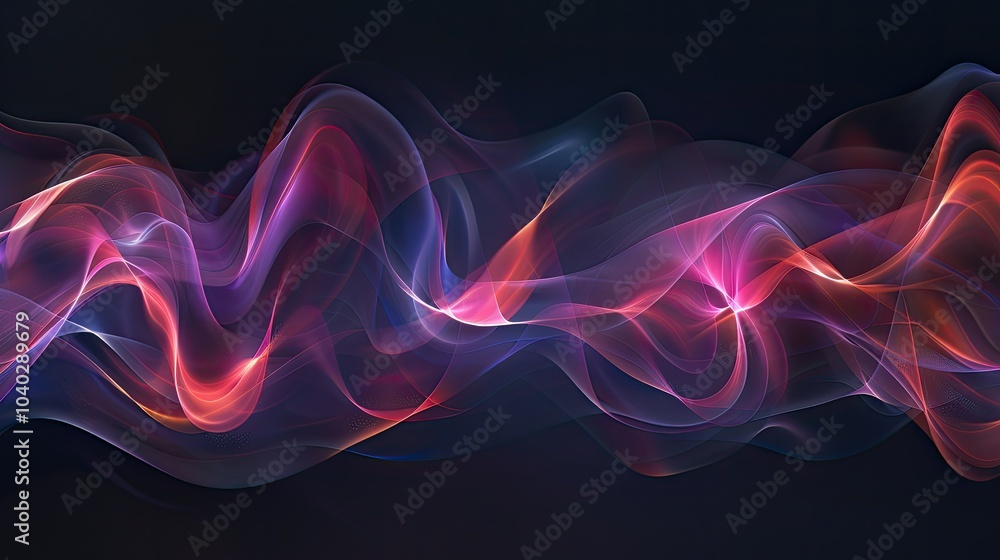 Flowing light waves on a dark background Flowing light waves on a dark background