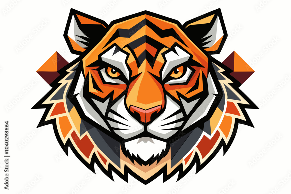 Geometric Tiger Head Vector Geometric Tiger Head Vector