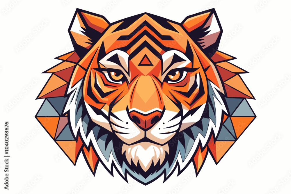 Geometric Tiger Head Vector Geometric Tiger Head Vector