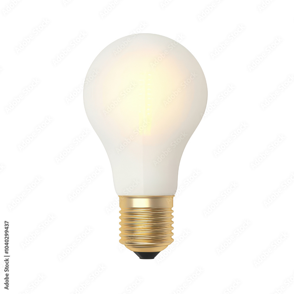 Light bulb with warm glow, isolated on white background. transparent background. Light bulb with warm glow, isolated on white background. transparent background.