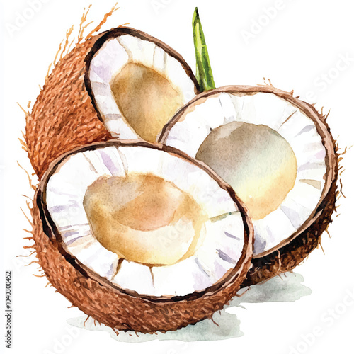  Cocona fruit watercolor clipart illustratration