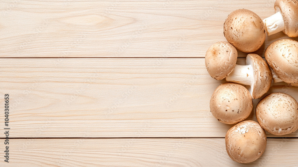 Champignon mushroom on the wooden table
Champignon mushroom on the wooden table