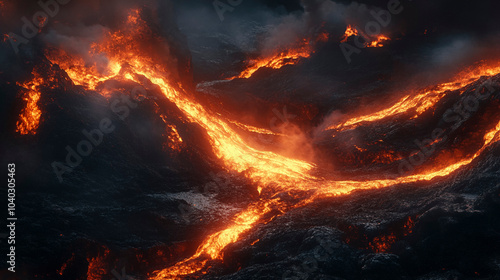 Abstract lava background. Volcanic magma.