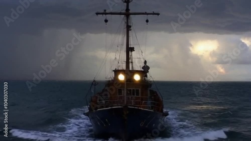 Wallpaper Mural ship in the middle of the ocean is very cool Torontodigital.ca