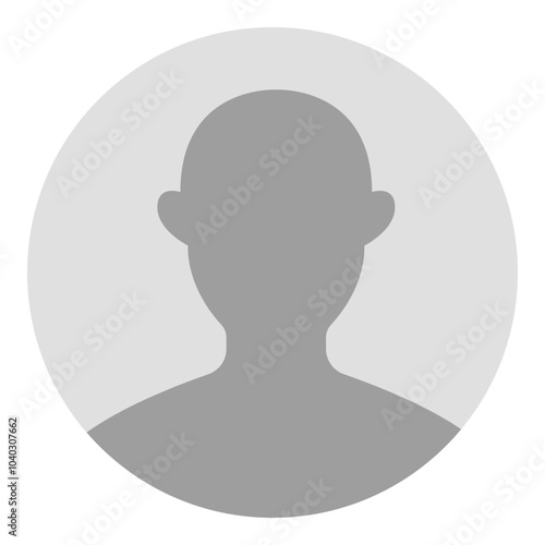 Profile user icon isolated on white background