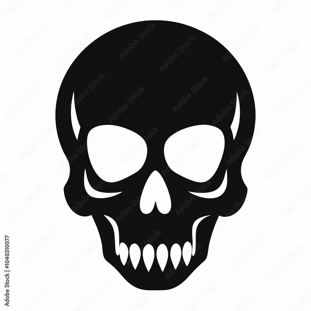 skull on black skull on black
