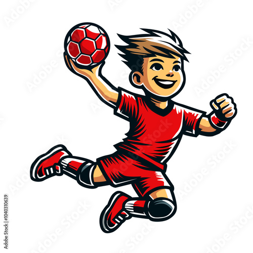 The mini handball player
