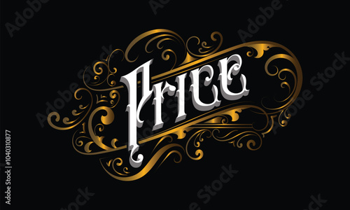 PRICE lettering custom style design