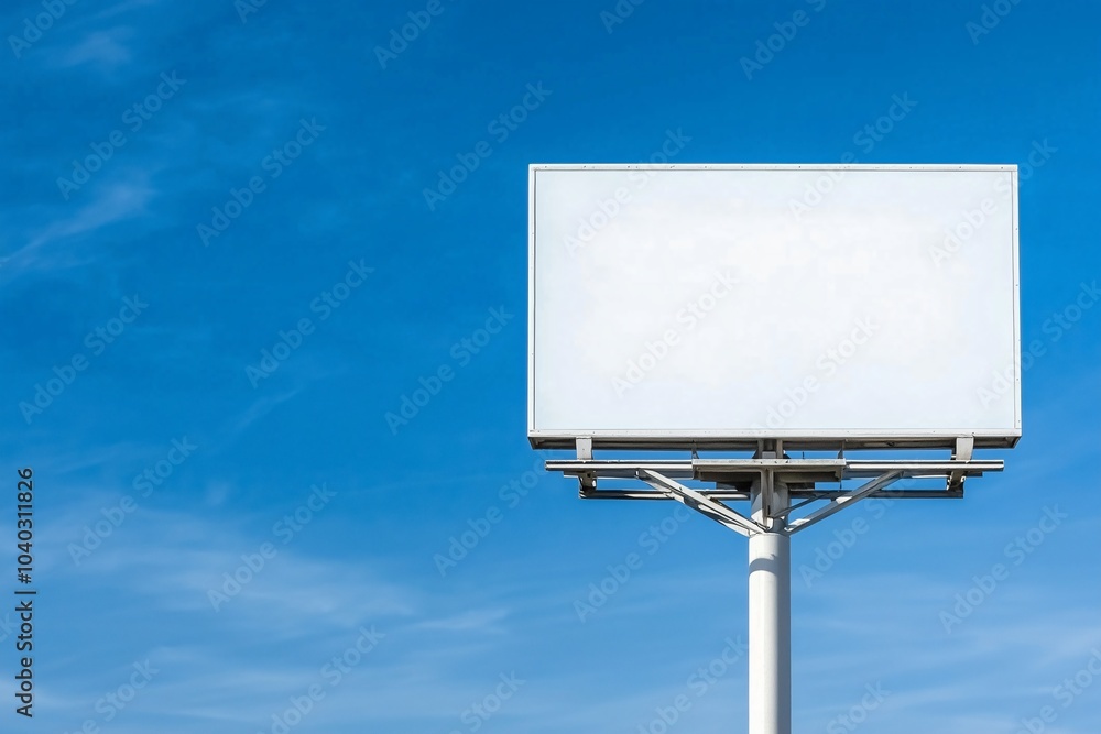 A large billboard mockup positioned with the sky as the backdrop. A large billboard mockup positioned with the sky as the backdrop.